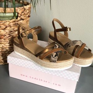 Brand new size 10 soda sandals